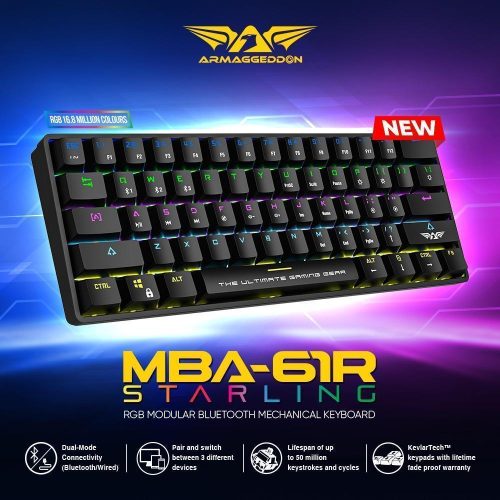 ARMAGGEDDON MECH KEYBOARD BTWIRED STARLING BLK