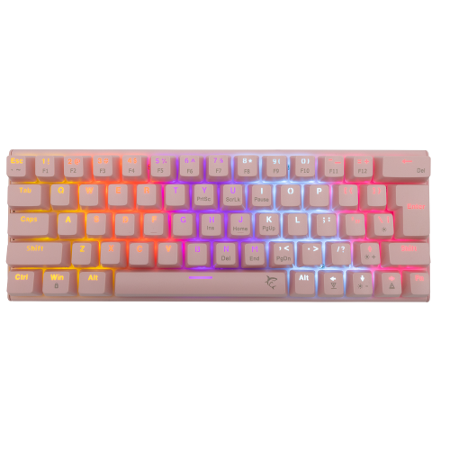 WHITE SHARK MECHANICAL KEYBOARD US BLUE SWITCH WAKIZASHI PINK