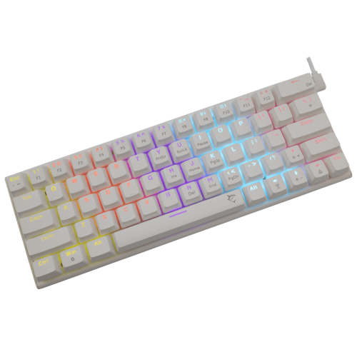 WHITE SHARK MECHANICAL KEYBOARD US BLUE SWITCH WAKIZASHI WHITE