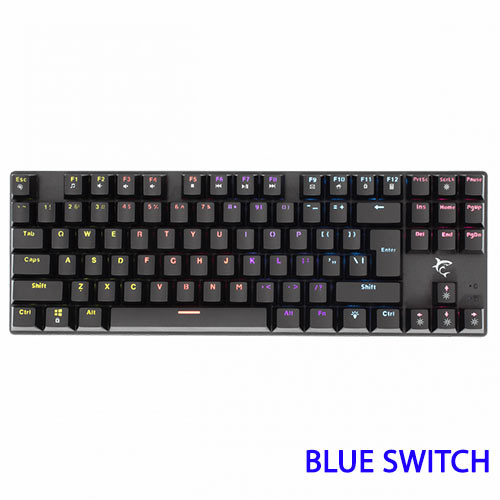 WHITE SHARK MECHANICAL US KEYBOARD COMMANDOS BLACK BLUE SWITCH