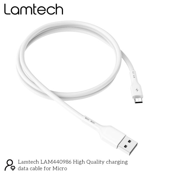 LAMTECH DATACABLE MICRO USB 1m WHITE