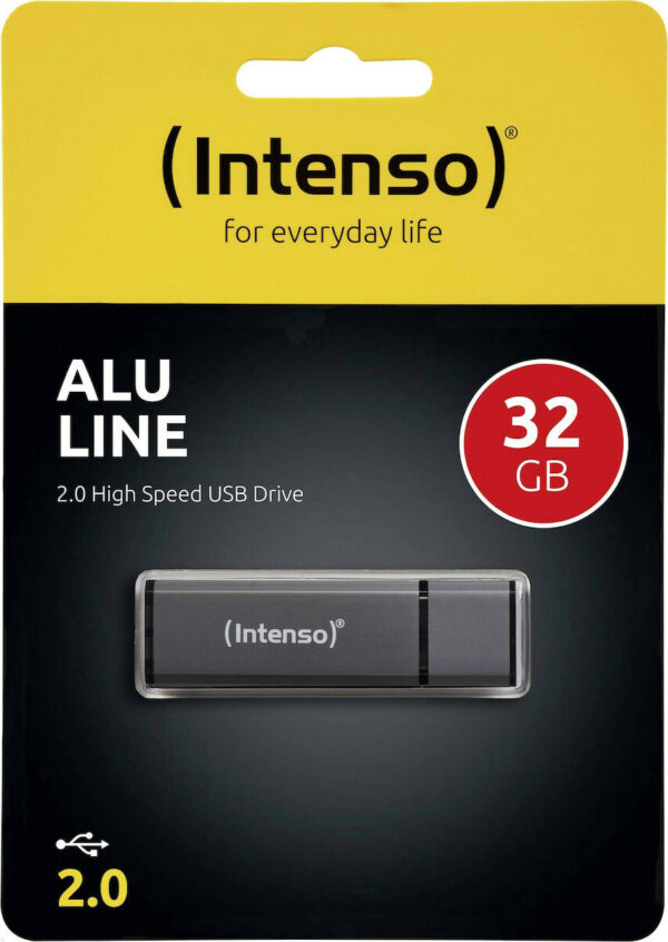 Intenso Alu Line 32GB USB 2.0 Stick Γκρι