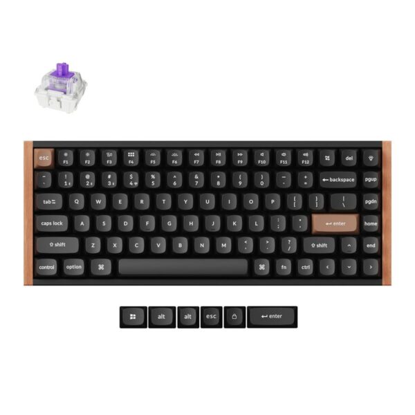 Keychron-K2-HE-75-Percent-Layout-2 Keychron K2 HE (K2H-F1) Wireless Magnetic Hall Effect RGB Keyboard 75% US Lay. Special Wood Edition