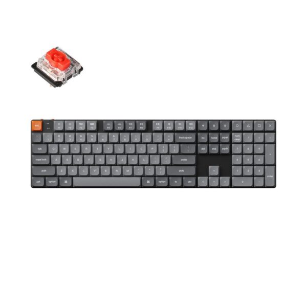 Keychron K5 Max (K5M-H1) QMK/VIA Wireless Custom Mechanical Keyboard-Red Switch Hot-Swap 100% US