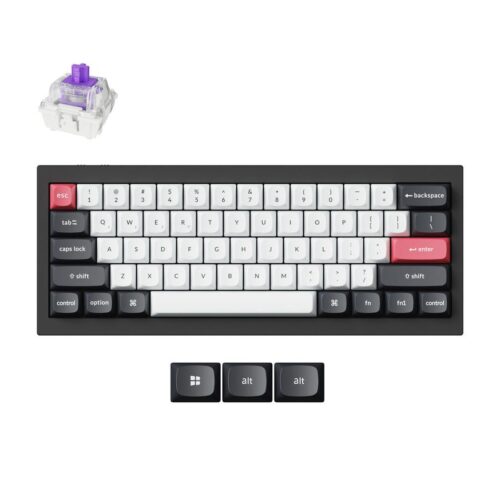 Keychron Q4 HE (Q4H-C1) QMK Wireless Custom Hall Effect Keyboard Purple Switch 60% US Layout