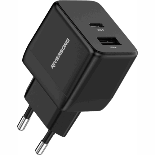 Riversong Travel Adapter PowerKub G20 Pro Dual USB Black