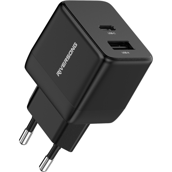 Riversong Travel Adapter PowerKub G20 Pro Dual USB Black