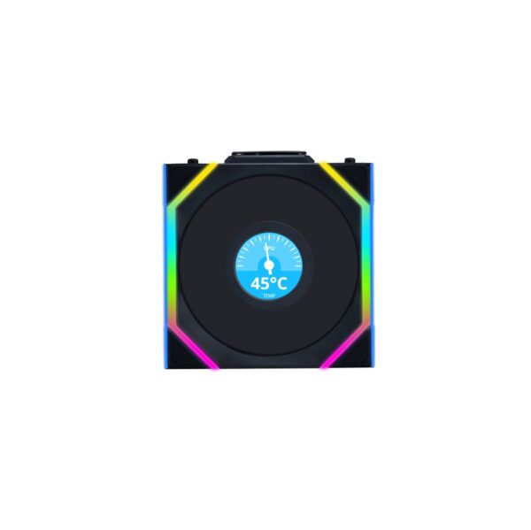 P1043226正叶-Large Lian Li UNIFAN SL Wireless LCD 120-1PCS Reverse Black - Case Fan