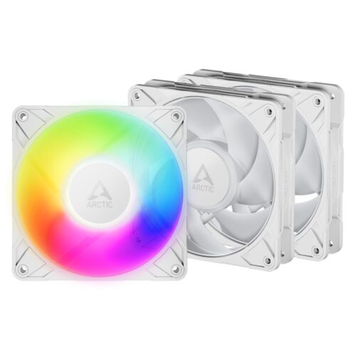 Arctic P12 Pro A-RGB (White)  - 3 Pack - PWM 120mm Case Fan Value Pack - max 3000 RPM - PWM regulate