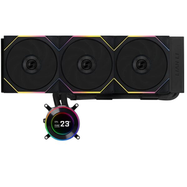 Lian Li HydroShift II LCD-C 360 RGB TL fan Black  - AIO CPU Liquid Cooler with TL RGB Fans