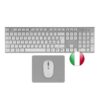 404933_1 TACENS ZENITH 3IN1 WIRELESS COMBO, FULL-FORMAT LOW PROFILE SILENT KEYS, AI COPILOT KEY, MULTIMEDIA, 3200DPI MOUSE, DUAL LINK 2.4G WIRELESS, HUANO SWITCHES, MOUSEPAD, WHITE, US LAYOUT