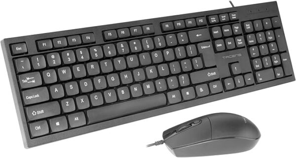 TACENS ANIMA ACP02 AI KEYBOARD AND MOUSE COMBO, FULL-FORMAT LOW PROFILE SILENT KEYS, AI COPILOT KEY, MULTIMEDIA KEYS, ERGONOMIC MOUSE, HUANO SWITCHES, US LAYOUT