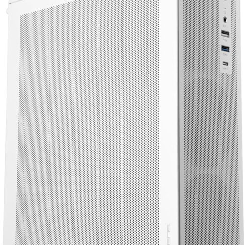 TACENS AEROSLIM500, SLIM MATX CASE WITH 500W TFX PSU, 90MM FDB FAN, FRONT & SIDE MESH PANELS, USB-C, WHITE