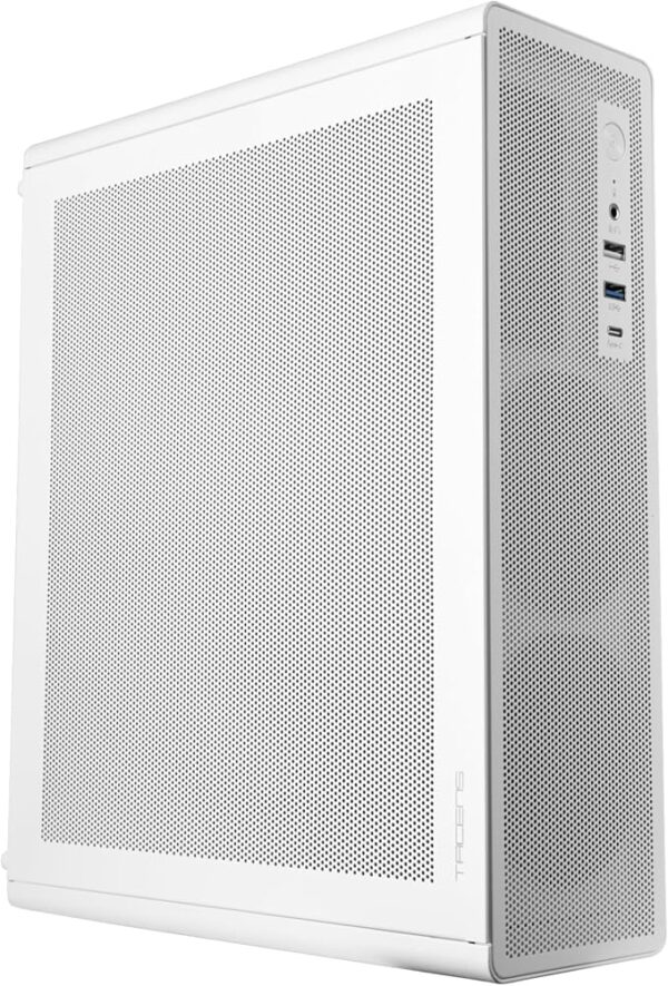 TACENS AEROSLIM500, SLIM MATX CASE WITH 500W TFX PSU, 90MM FDB FAN, FRONT & SIDE MESH PANELS, USB-C, WHITE