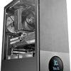 TACENS SAGITTA20, ATX CASE WITH INTEGRATED ROUND MONITORING DISPLAY,  3X120MM FAN, TEMPERED SIDE PANEL, FRONT ANTI-DUST MESH, USB-C PORT, 20TH ANNIVERSARY EDITION, BLACK