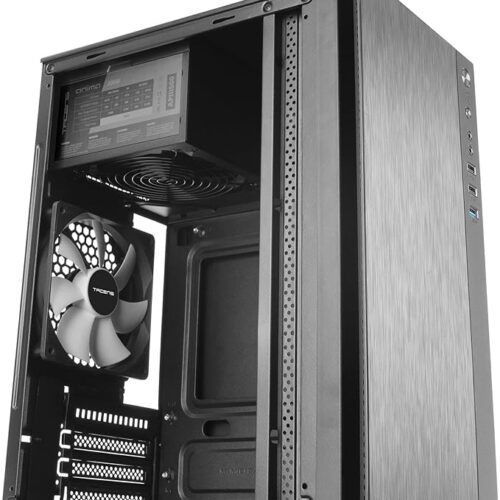TACENS ANIMA ACX500 PREMIUM MICRO-ATX CASE + 500W PSU, 12CM FAN, USB 3.0, BLACK