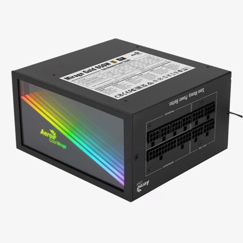 AEROCOOL MIRAGE 650W PSU, 80PLUS GOLD, JAPAN CAPACITORS, RGB INFINITE MIRROR