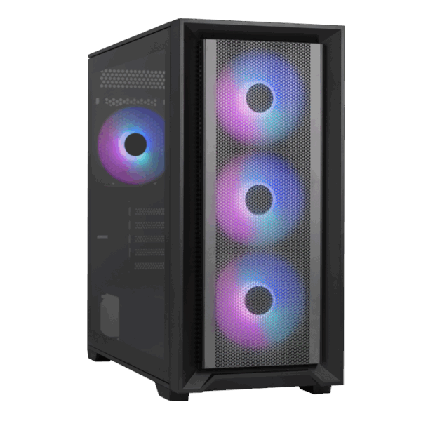 AEROCOOL TERN MINI, M-ATX CASE, 4X120MM FRGB FAN, FRONT MESH, FULL WINDOW, 360MM WATERCOOLING SUPPORT, 2X USB 3.0