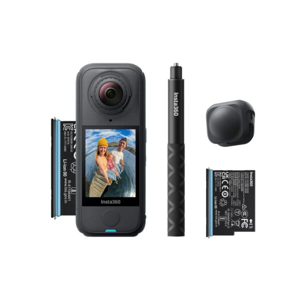 X4-Air-Starter-Bundle-Black Insta360 X4 Air Starter Bundle - Lightweight 8K 360 AI ActionCam Selfie stick, 2x battery, lens cap