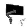 MARS GAMING MARMPRO1, GAS SPRING MONITOR ARM FOR UP TO 32" SCREENS, ARTICULATED AND HEIGHT ADJUSTABLE, BLACK