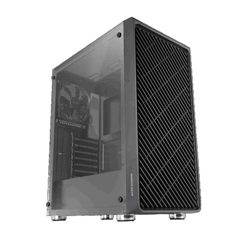MARS GAMING MC-3000, ATX CASE, 4X 12CM PRO FAN, GLASS, FRONT MESH, BLACK