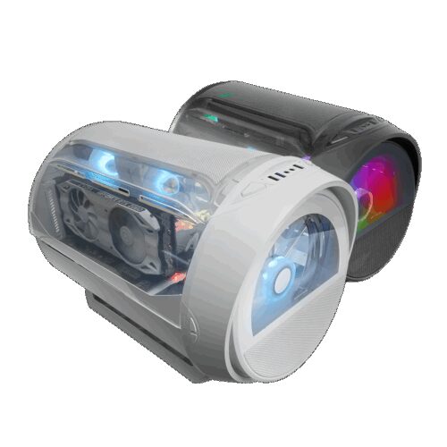 MARS GAMING MC-CYLON, TURBINE DESIGN MATX CASE, FULL VIEW TOP WINDOW , FRONT TEMPERED GLASS, 200MM RGB CHROMA FRONT FAN & 120MM REAR FAN, BLACK