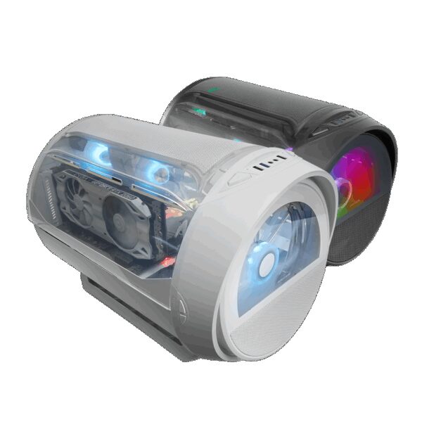 MARS GAMING MC-CYLON, TURBINE DESIGN MATX CASE, FULL VIEW TOP WINDOW , FRONT TEMPERED GLASS, 200MM RGB CHROMA FRONT FAN & 120MM REAR FAN, BLACK