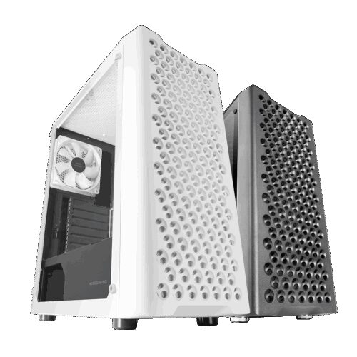 MARS GAMING MC-IPRO, ATX CASE, 3D FRONT MESH GRILLE, TEMPERED GLASS SIDE PANEL, 12CM FAN, WHITE
