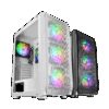 MARS GAMING MC-KX, E-ATX XL CASE, 5X 12CM ARGB FAN + CONTROLLER, CPU FREEZER, GLASS, FRONT MESH, WHITE