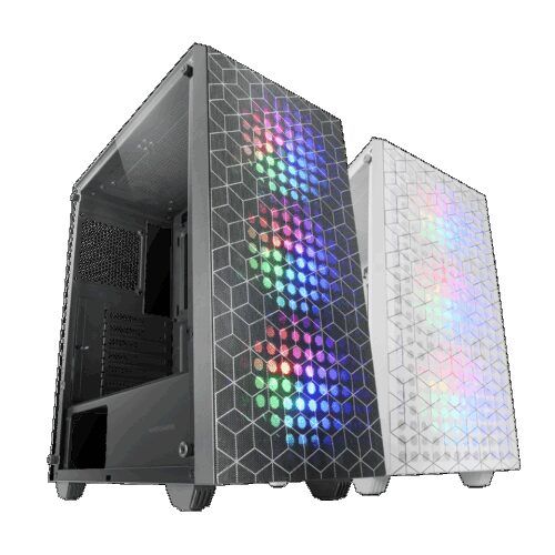 MARS GAMING MC-MAG, ATX PC CASE, DOUBLE MAGNETIC ANTI-DUST TOP + FRONT MESH, TEMPERED GLASS FULL SIDE WINDOW, 3X FRGB FAN, BLACK