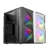 MARS GAMING MC-ME, MICRO-ATX CASE, TEMPERED GLASS, GEOMETRIC FRONT MESH, 2x120MM FRGB FAN, BLACK