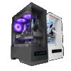 MARS GAMING MC-PULSAR, ATX CASE, MONITOR DISPLAY, TEMPERED GLASS FRONT & SIDE PANELS, CABLEHATCH & SIDECOOL, 240 WATERCOOLING SUPPORT, USB-C, BLACK