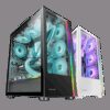 MARS GAMING MC-ULTRA, XXL PREMIUM CUSTOM E-ATX CASE, ARGB DUAL STRIPES, DUAL VERTICAL CHAMBER, BLACK