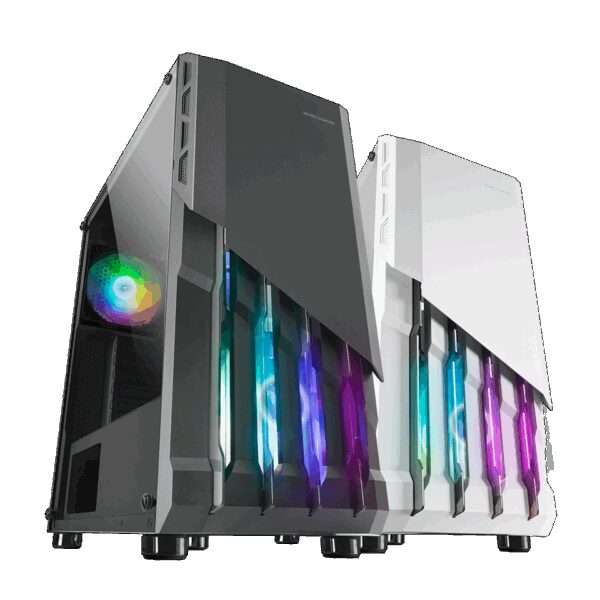 MARS GAMING MC-X2, ATX CASE, METAL FRONT, 2X12CM FRGB FAN, WINDOW, USB3.0, BLACK