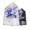 MARS GAMING MC-XO, ATX CASE, 90º CONTINUOUS TEMPERED GLASS PANELS, 120MM FRGB ULTRA-QUIET FAN, WHITE