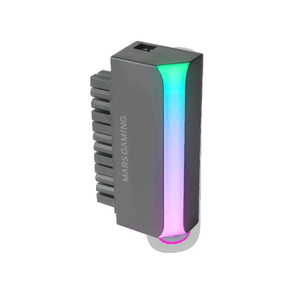 MARS GAMING MCA-L24, ATX 24-PIN TO 90º UNIVERSAL MOTHERBOARD POWER ADAPTER 5V 3-PIN ARGB LIGHTING
