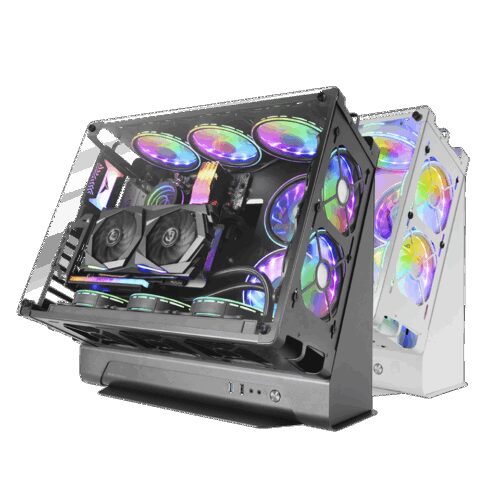 MARS GAMING MCB, XL PREMIUM CUSTOM ATX CASE, SIDE GLASS, DUAL CHAMBER, BLACK