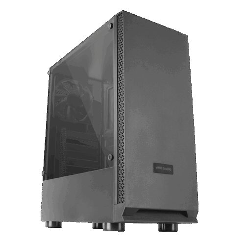 MARS GAMING MCN2, ATX CASE, ELEGANT ZEN DESIGN, 120MM FAN, WINDOW, BLACK