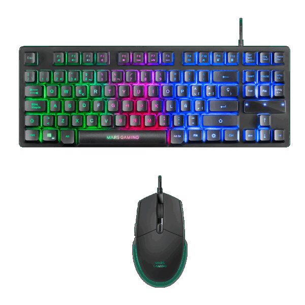 MARS GAMING MCPTKL, COMBO 2IN1 RGB, H-MECH TKL KEYBOARD, 3200DPI MOUSE, PORTUGUESE, BLACK