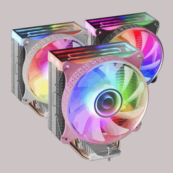 mcpu-vr MARS GAMING MCPU-VR, CPU COOLER, DUAL INFINITE MIRROR ARGB, SILENT PWM FAN, 4X HEATPIPE, 180W, PINK