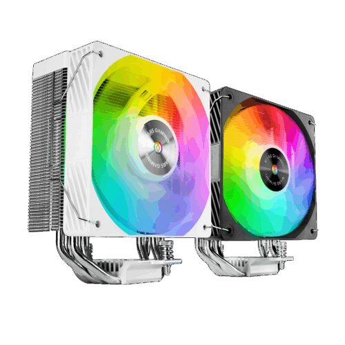 MARS GAMING MCPU-XU4, 220W TDP CPU COOLER, 4X HCT HEATPIPES, 120MM SI EXTREME SILENCE PWM COPPER CORE FAN, WHITE