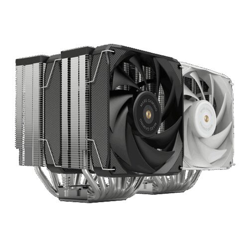 MARS GAMING MCPU-XU9, CPU COOLER, DUAL TOWER, 2X FDB COPPER PWM ULTRASILENT HYBRID FANS, 9X HEATPIPE, BPH ULTRA TECH 400W TDP, BLACK