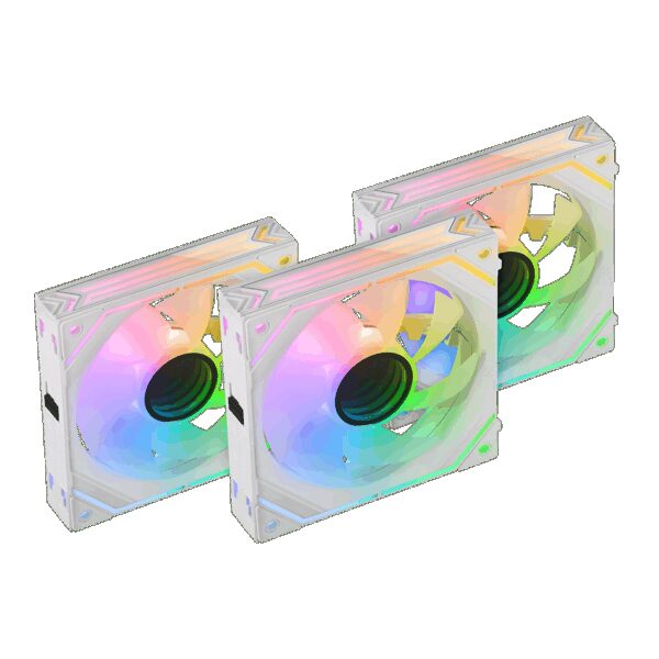 MARS GAMING MF-LINKFINITYKIT, 3X PWM MODULAR FAN KIT, ARGB CONTROLLER, INFINITY MIRROR ARGB 360º, WHITE