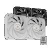 mf-nclx2 MARS GAMING MF-NCLX2, 2IN1 120MM ULTRASILENT FDB COPPER PWM PROFESSIONAL FAN KIT, HYBRID BLADES, ANTIVIBRATION PADS, THICK FRAME, WHITE
