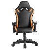 MARS GAMING MGC-PRO, PROFESSIONAL GAMING CHAIR, SQUARE ARMREST, NECK + BACK SOFT-TOUCH CUSHIONS, LEATHERETTE, ORANGE
