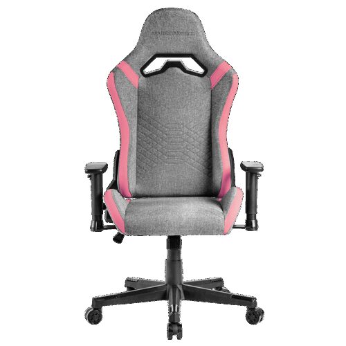 MARS GAMING MGC-PRO, PROFESSIONAL GAMING CHAIR, SQUARE ARMREST, NECK + BACK SOFT-TOUCH CUSHIONS, BREATHABLE TEXTILE, PINK