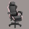 MARS GAMING MGC-X, GAMING CHAIR, ADJUSTABLE HEIGHT AND RECLINING BACKREST, EXTENDABLE FOOTREST, ERGONOMIC HEAD & LUMBAR CUSHIONS, LEATHERETTE, PINK