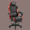MARS GAMING MGC-X, GAMING CHAIR, ADJUSTABLE HEIGHT AND RECLINING BACKREST, EXTENDABLE FOOTREST, ERGONOMIC HEAD & LUMBAR CUSHIONS, LEATHERETTE, RED