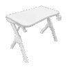 MARS GAMING MGD, GAMING DESK, CARBON FIBER, HEADSET & CUP HOLDER, CABLE GUIDE, WHITE