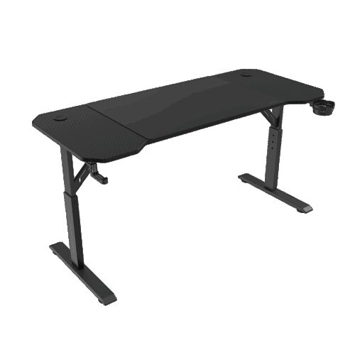 MARS GAMING MGD-ERGO140, 140X60CM ERGONOMIC GAMING DESK, 3 POSITION HEIGHT ADJUSTMENT, XL MOUSEPAD, HOLDERS, BLACK